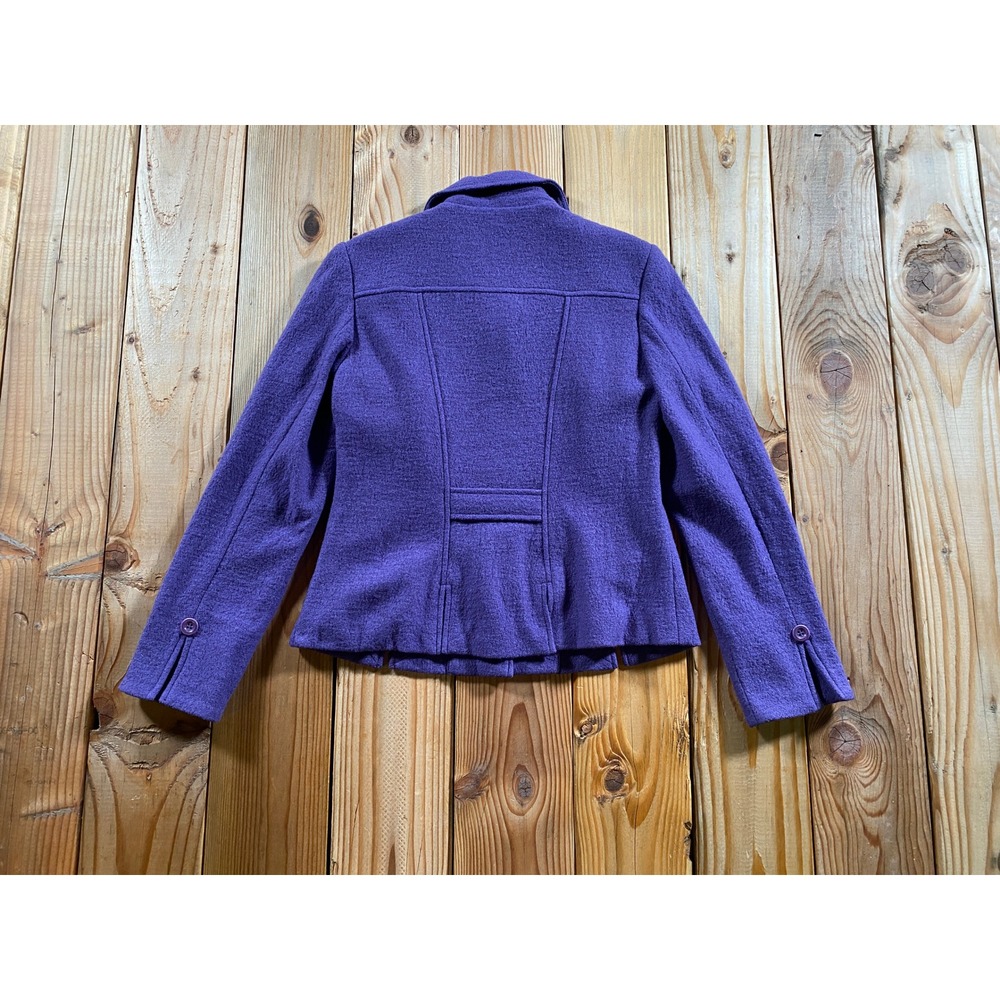 Pendleton Purple 100% Merino Wool Button Front Jacket Women XS 1960s Mod Style - Picture 2 of 7